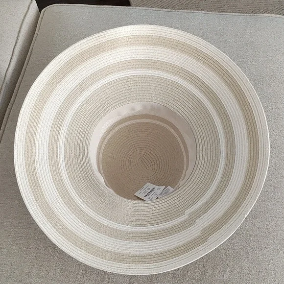 New J.Crew Striped Straw Hat